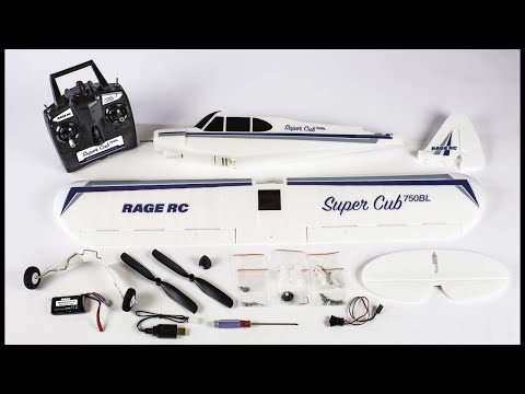 Rage R/C - Super Cub 750 Brushless RTF 4-Channel Aircraft with PASS - Pilot Assist Stability Software System RGRA1500