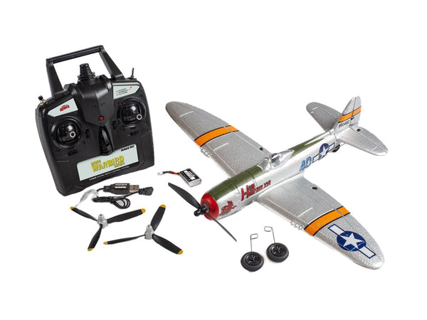 Rage R/C - P-47 Thunderbolt Micro RTF Airplane with PASS (Pilot Assist Stability Software) System RGRA1307