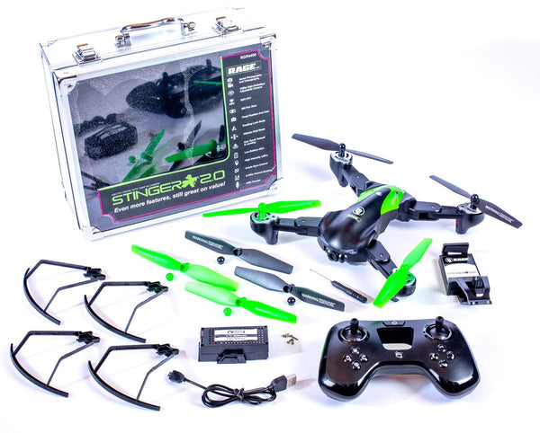 Rage R/C - Stinger 2.0 RTF WiFi FPV Drone w/1080p HD Camera RGR4400