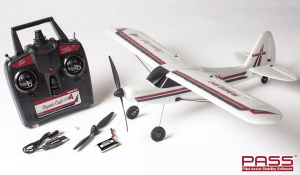 Rage R/C - Super Cub MX4 Micro EP 4-Channel RTF Airplane with PASS System RGRA1114